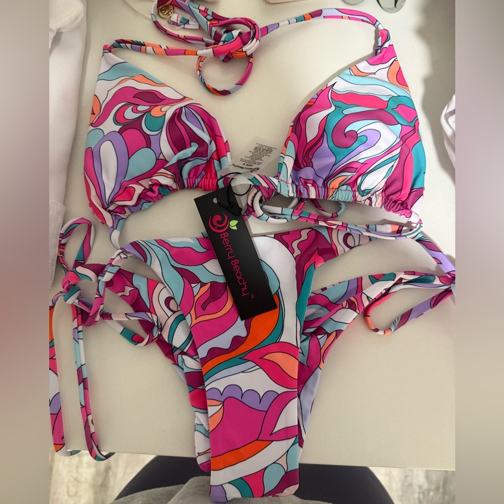 Small multi color bikini brand new w tags